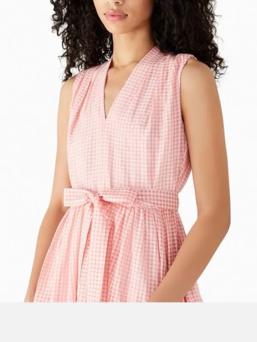 kate spade Pink Gingham Midi Dress